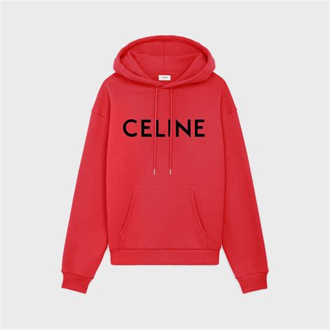 celine loose hoodie in cotton fleece|celine loose hoodie IN COTTON FLEECE.